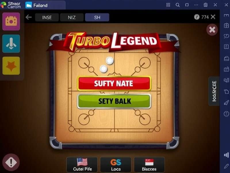 Turbo Carrom Legend - Main Game Screen Turbo Carrom Legend Main Interface